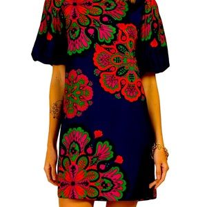Trina Turk Luv Printed Satin Shift Minidress